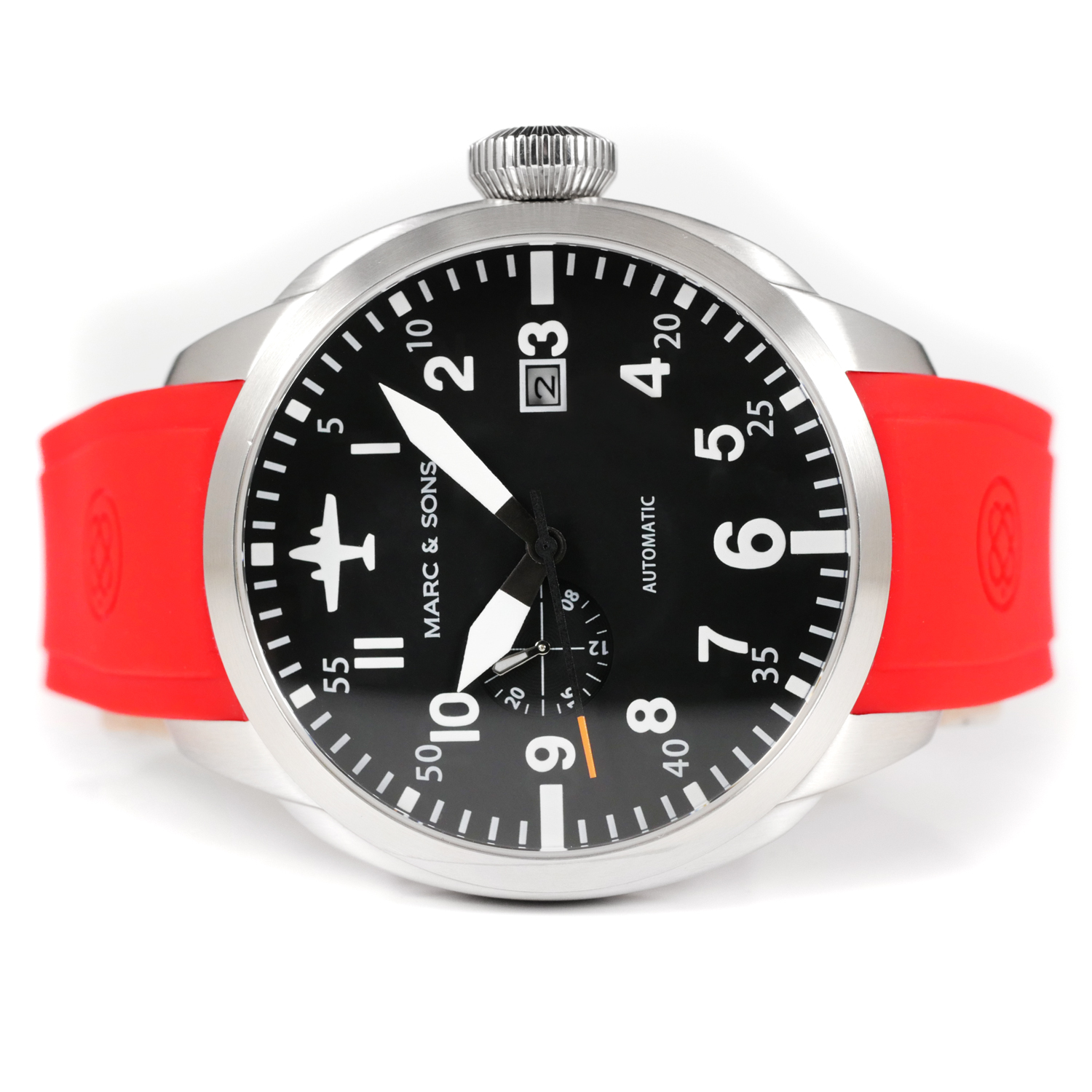 Marc & Sons Professional Automatic Pilot Men's Watch 44mm Black Dial MSF-003